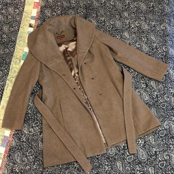 Merona Jackets & Blazers - Beautiful & dressy tan wool, fully lined coat!!!!!